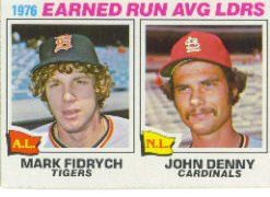 1977 Topps Baseball Cards      007       Mark Fidrych/John Denny LL